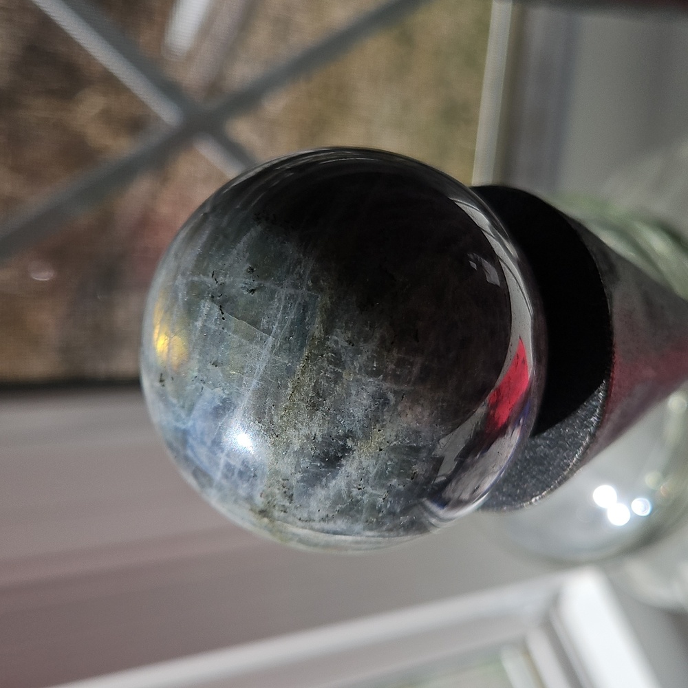 Sunset Flash Labradorite Sphere - Picture 2 of 4